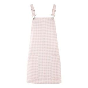 Pink gingham overall